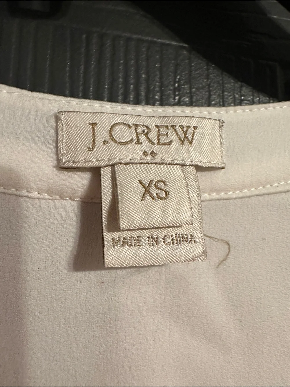 J. Crew White Split V-Neck Long-Sleeve Blouse